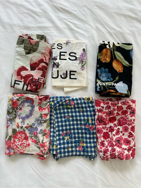Rouje Handbags - Rouje Floral & Patterned Silk Scarves Bundle - Multicolor
